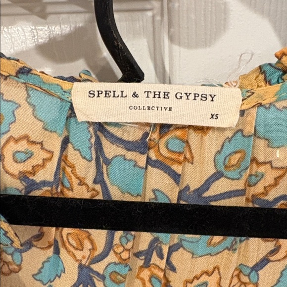 Spell& The Gypsy Floral Maxi Dress with Orange and Blue Pattern - Picture 6 of 6